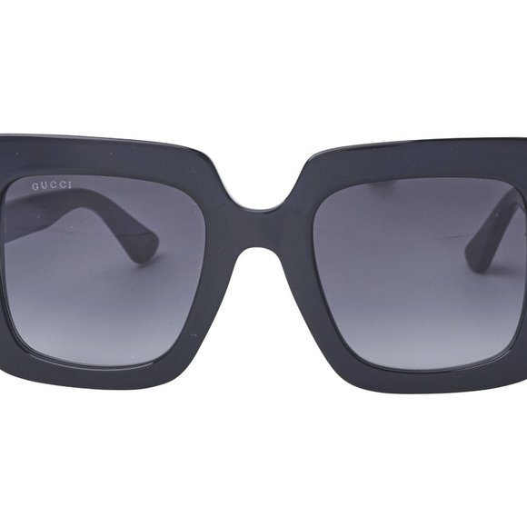 Gucci Women's Square Full Rim Black Frame Sunglasses - Picture 2 of 9